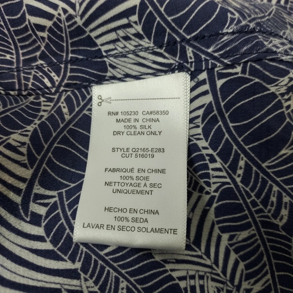 EQUIPMENT Tegan Sleeveless Silk Shirt Dress in Leaf Print Small S